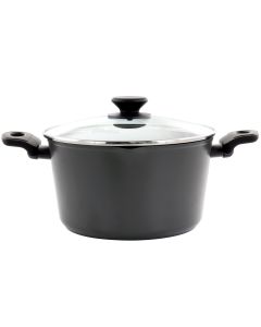 Oster Kingsway 5.5 Quart Aluminum Nonstick Dutch Oven in Black With Lid